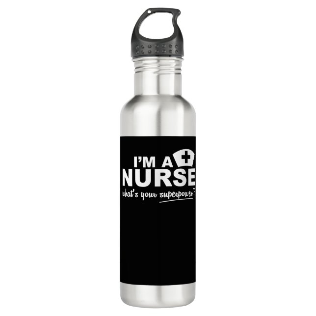 Nurse Superpower  Scoop  710 Ml Water Bottle (Front)