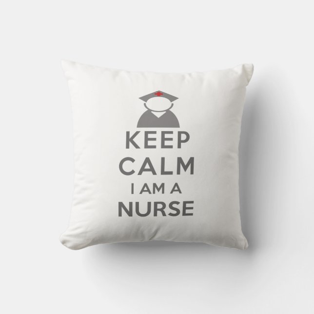 Nurse Symbol Keep Calm I am a Nurse Cushion (Front)