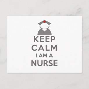 Nurse Symbol Keep Calm I am a Nurse Postcard