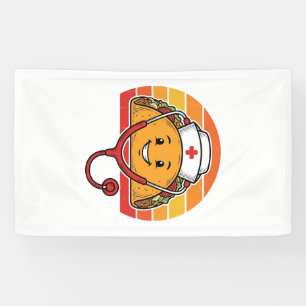 Nurse Taco Retro Vintage Engraving Design_1 Banner