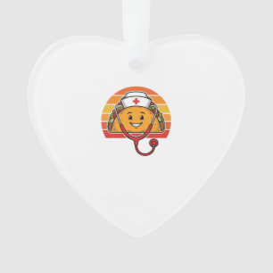 Nurse Taco Retro Vintage Engraving Design_1 Ornament