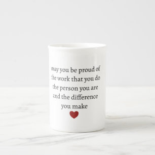 Nurse teacher mother appreciation  pround Thank   Bone China Mug