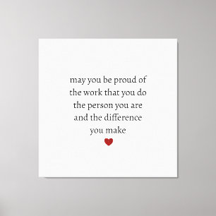 Nurse teacher mother appreciation pround Thank Canvas Print