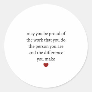 Nurse teacher mother appreciation  pround Thank   Classic Round Sticker