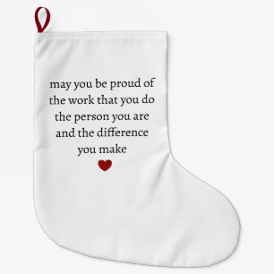 Nurse teacher mother appreciation pround Thank Large Christmas Stocking