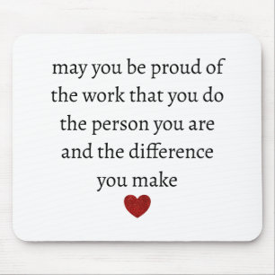 Nurse teacher mother appreciation pround Thank Mouse Mat