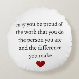 Nurse teacher mother appreciation pround Thank Round Cushion