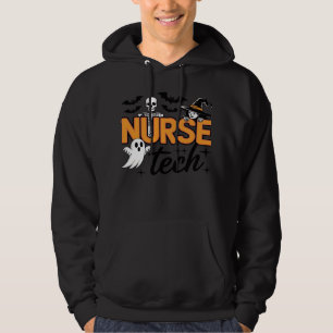 Nurse Tech - Halloween - with skeleton, witch, and Hoodie
