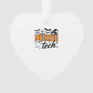 Nurse Tech - Halloween - with skeleton, witch, and Ornament