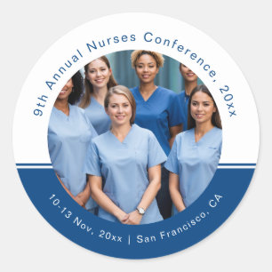 Nurse Technician Caregiver Medical Conference Classic Round Sticker
