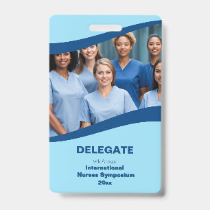 Nurse Technician Caregiver Medical Conference ID Badge