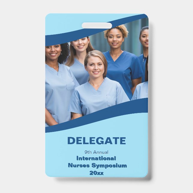 Nurse Technician Caregiver Medical Conference ID Badge (Front)