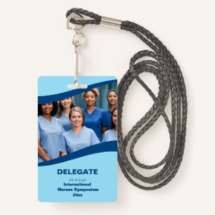Nurse Technician Caregiver Medical Conference ID Badge