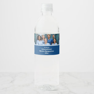 Nurse Technician Caregiver Medical Conference Water Bottle Label