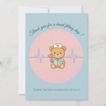 Nurse Teddy Bear Thank You Card