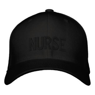 NURSE Text Mark Clean Modern Design Embroidered Hat