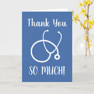 Nurse thank you card with stethoscope design