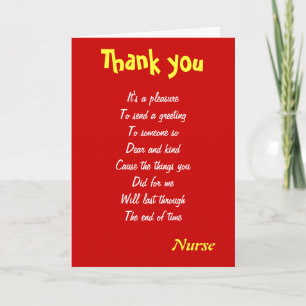 Nurse thank you cards