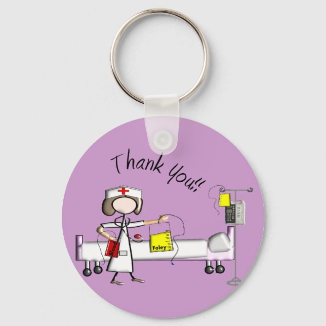 Nurse "Thank You" Gifts Key Ring (Front)