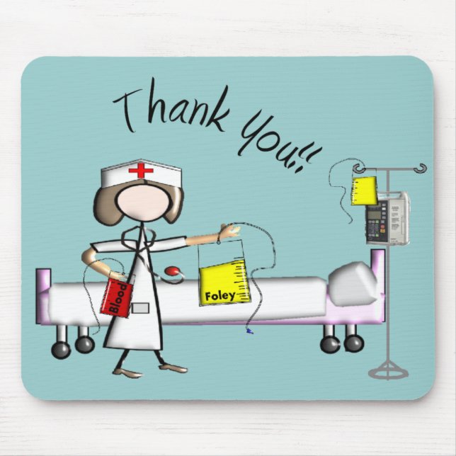 Nurse "Thank You" Gifts Mouse Mat (Front)