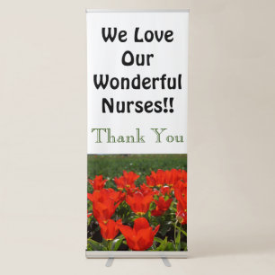 NURSE THANK YOU Vertical Retractable BANNER Nurses