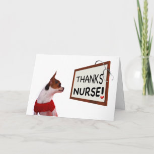 Nurse Thanks Chihuahua Dog Thank You Card