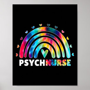 Nurse Tie Dye Nursing Mental Health Psychiatric Nu Poster