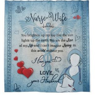 Nurse To My Wife Blanket Shower Curtain