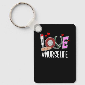 Nurse Tool Lifesavers Nursing Love Life Heart Vint Key Ring