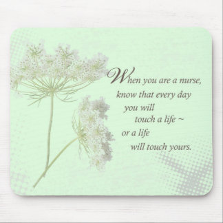 Nurse Touch a Life With Wild Flowers Mouse Mat