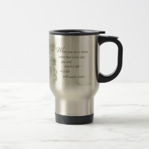 Nurse Touch a Life With Wild Flowers Travel Mug