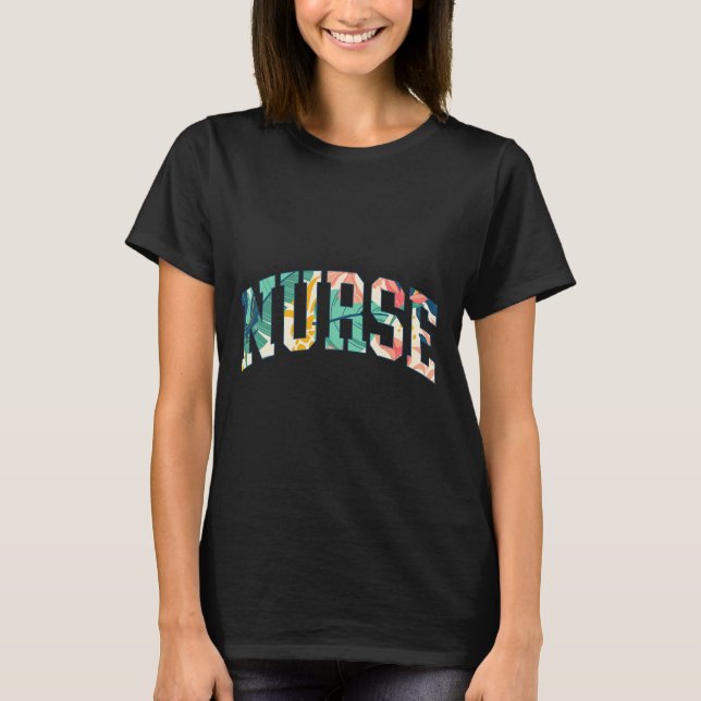 Nurse Tropical Plants Nurse Hawaii Island Vacation T-Shirt (Front)