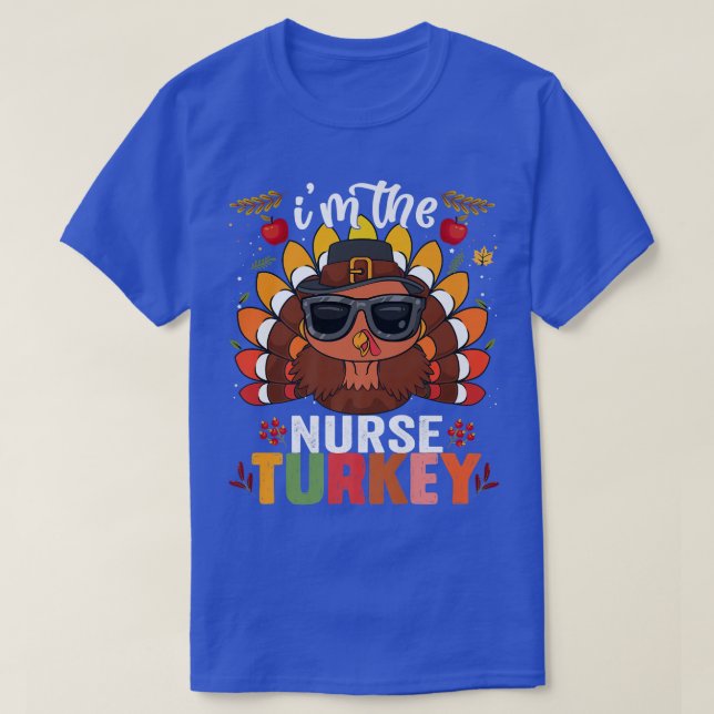Nurse Turkey Family Matching Group Thanksgiving Da T-Shirt (Design Front)