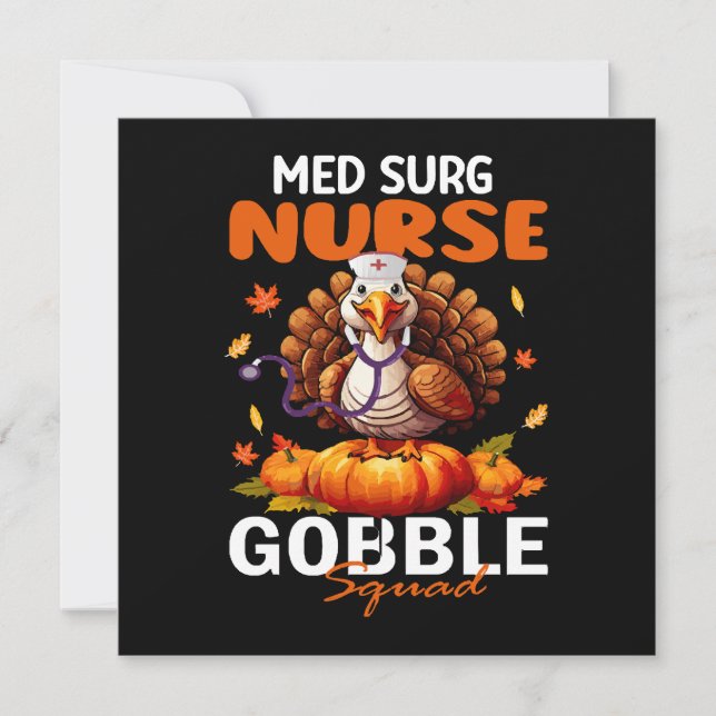 Nurse Turkey Matching MED SURG Gobble Squad  (Front)