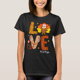 Nurse Turkey Thanksgiving Day Love Nurse Life Fall T-Shirt