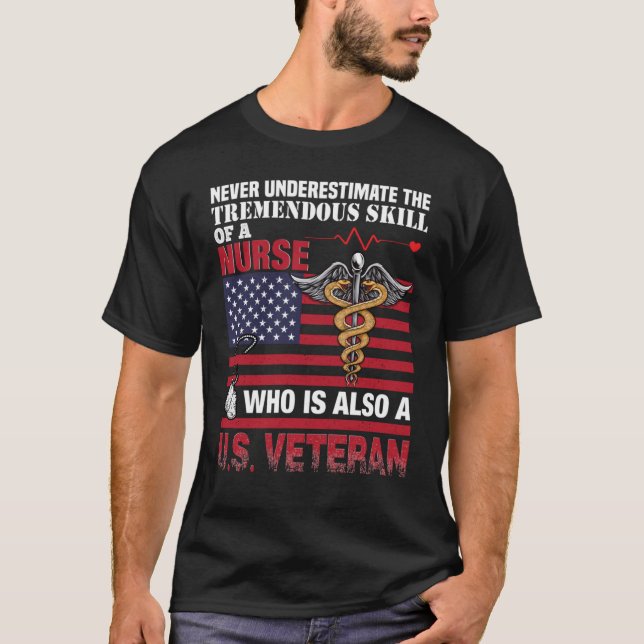 Nurse U S Veteran T-Shirt (Front)
