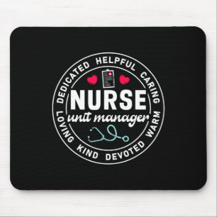Nurse Unit Manager Appreciation Heart Stethoscope Mouse Mat