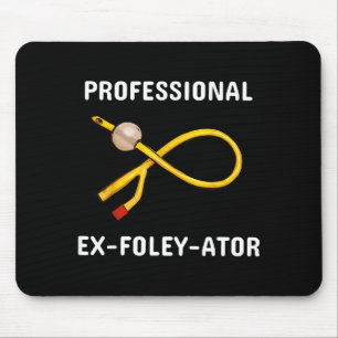 Nurse Urology Crew Catheter Joke Illustration Mouse Mat
