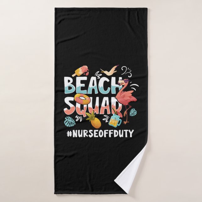 Nurse Vacation Beach Group Bath Towel (Bath Towel)