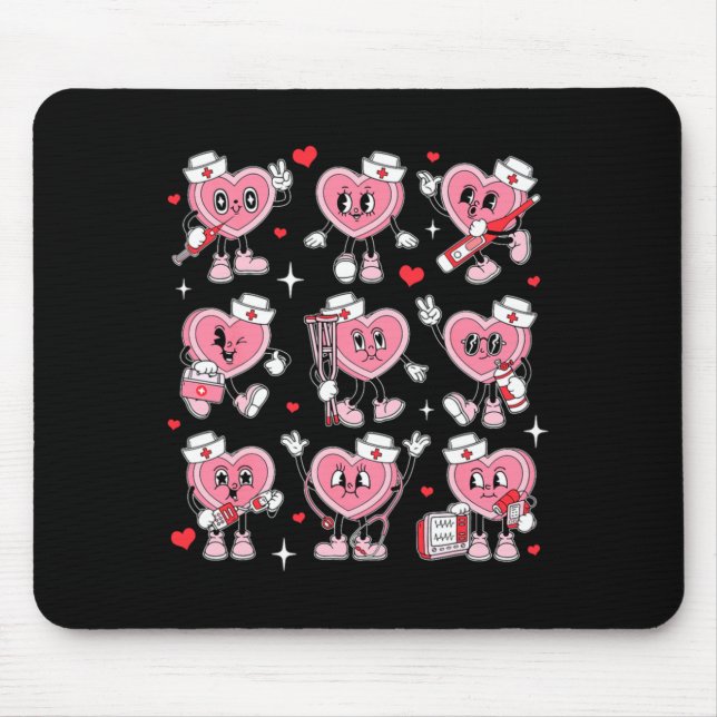 Nurse Valentine Candy Heart Er Icu Nicu Rn Nurses  Mouse Mat (Front)