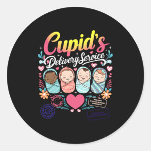 Nurse Valentine Cuds Delivery Service Labor And  Classic Round Sticker