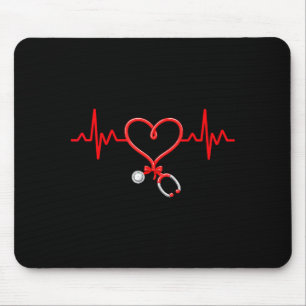 Nurse Valentines Cute Nursing RN PCT CNA Nurse Mouse Mat