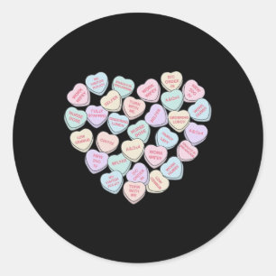Nurse Valentine's Day Bedside Med Surg Rn Colourfu Classic Round Sticker