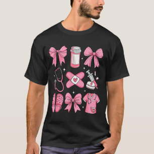 Nurse Valentines Day Coquette Bow Valentine Nurse  T-Shirt