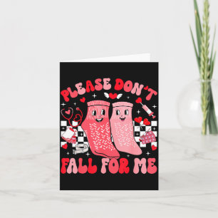 Nurse Valentines Day Non Slip Socks Please Don't F Card