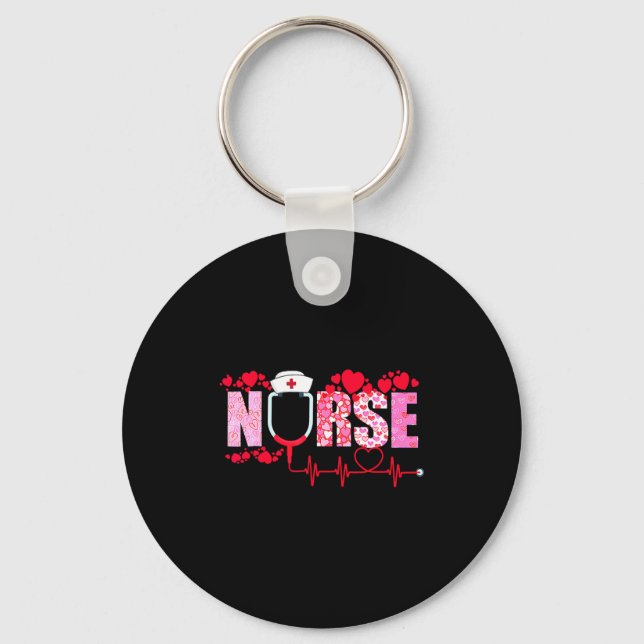 Nurse Valentines Day Valentine Er Icu Nicu Rn Nurs Key Ring (Front)