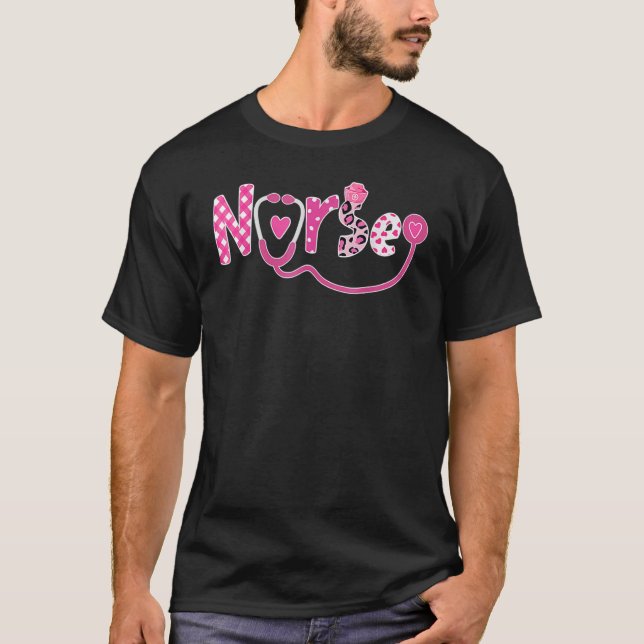 Nurse Valentines Day Valentine ER ICU NICU RN Nurs T-Shirt (Front)