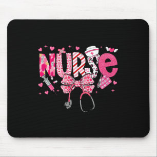 Nurse Valentines Day Valentine Scrub Top Women Scr Mouse Mat