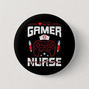 Nurse Video Gamer Gaming 1  6 Cm Round Badge