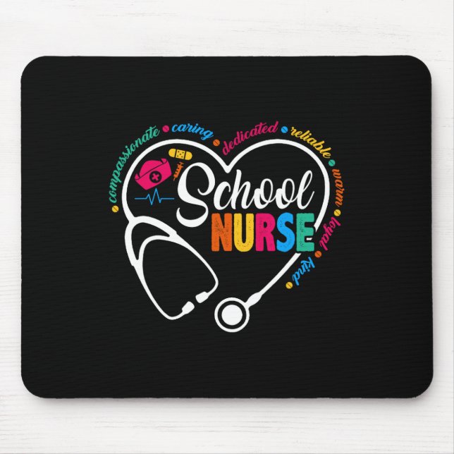 Nurse Vintage Love Heart Nurse Life  Mouse Mat (Front)